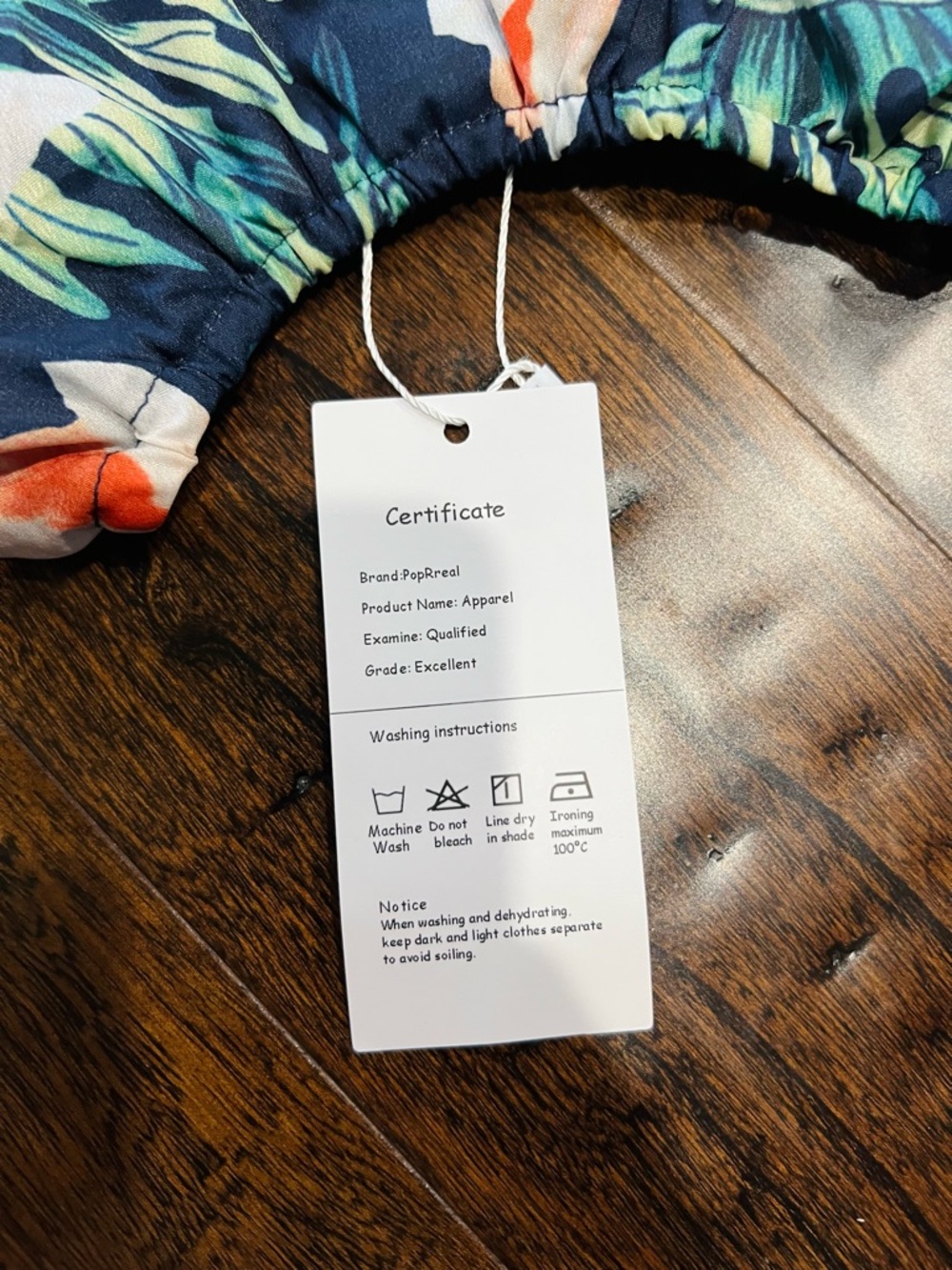 Tropical Floral Baby Romper - Navy & Coral - Picture 4 of 4
